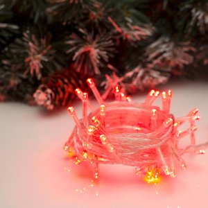 НИТЬ, 5 м, Н.С. LED-50-220V, 8 режимов, КРАСНЫЙ 