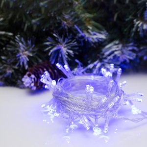 НИТЬ, 5 м, Н.С. LED-50-220V, 8 режимов, СИНИЙ 