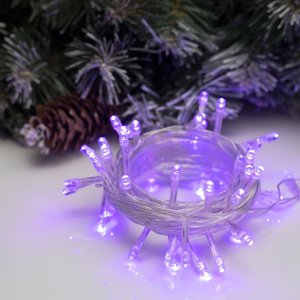 НИТЬ, 5 м, Н.С. LED-50-220V, 8 режимов, ФИОЛЕТ 