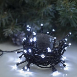 НИТЬ, 5 м, Н.Т. LED-50-220V, 8 режимов, БЕЛЫЙ 