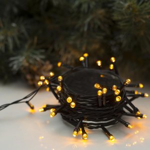 НИТЬ, 5 м, Н.Т. LED-50-220V, 8 режимов, ЖЕЛТЫЙ 