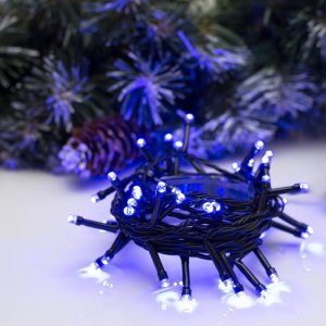 НИТЬ, 5 м, Н.Т. LED-50-220V, 8 режимов, СИНИЙ 