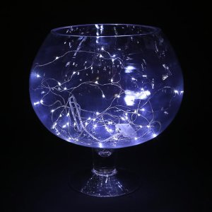 НИТЬ, 5 м. "Роса", LED-50-6V, (LR2032 2 шт.в комплекте), 1 режим, БЕЛЫЙ    