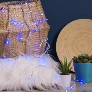 НИТЬ, 5 м. “Игла”, Н.С. LED-50-220V, 8 режимов, СИНИЙ 