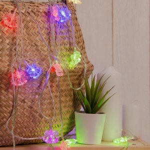 НИТЬ, 5м. с насад. “Два колокольчика”, Н.С. LED-20-220V, моргает, МУЛЬТИ 