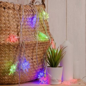 НИТЬ, 5м. с насад. “Звезда”, Н.С. LED-20-220V, моргает, МУЛЬТИ 