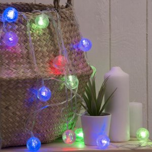 НИТЬ, 5м. с насад. “Футбольный мяч”, Н.С. LED-20-220V, моргает, МУЛЬТИ
