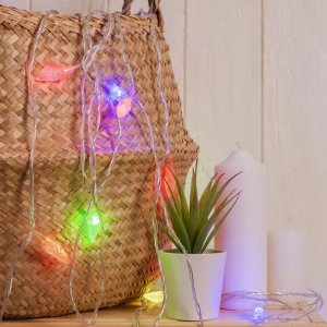 НИТЬ, 5м. с насад. “Шишки”, Н.С. LED-20-220V, моргает, МУЛЬТИ 