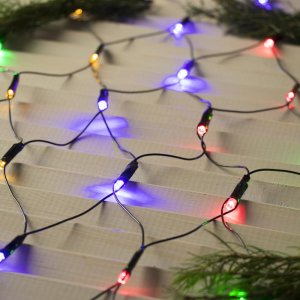 СЕТЬ, на елку с кольцом, диаметр 1,5 м, Н.Т. LED-204-220V, 8 р, МУЛЬТИ 