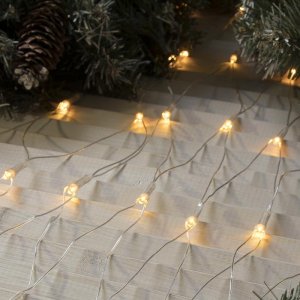 СЕТЬ, Ш:1,6 м, В:1,6 м, Н.С. LED-144-220V, 8 режимов, ЖЕЛТЫЙ 