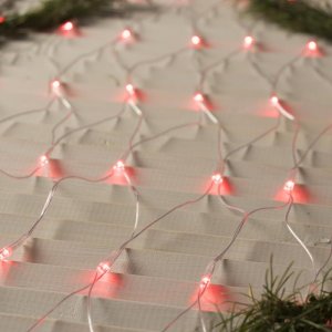 СЕТЬ, Ш:1,6 м, В:1,6 м, Н.С. LED-144-220V, 8 режимов, КРАСНЫЙ 