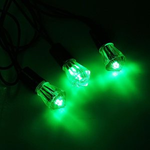 Гирлянда "Метраж" улич. с насад. "Хрусталь" 5 м, Н.Т. LED-40-220V, фиксинг, ЗЕЛЕНЫЙ 