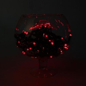 Гирлянда "Метраж" улич. УМС Д: 10 м, Н.Т. "Каучук" LED-100-220V, 3W, БЕЗ контр. КРАСНЫЙ 