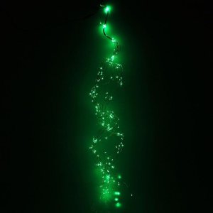 Гирлянда "Конский хвост (капля росы)" 10 нитей по 1 м., LED-120-12V, контроллер 8 режимов, ЗЕЛЕНЫЙ 