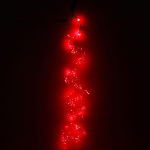 Гирлянда "Конский хвост (капля росы)" 10 нитей по 1 м., LED-120-12V, контроллер 8 режимов, КРАСНЫЙ 
