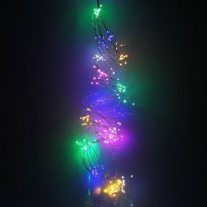 Гирлянда "Конский хвост (капля росы)" 10 нитей по 1 м., LED-120-12V, контроллер 8 режимов, МУЛЬТИ   