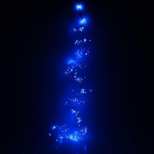 Гирлянда "Конский хвост (капля росы)" 15 нитей по 1,5 м., LED-225-12V, контроллер 8 режимов, СИНИЙ 