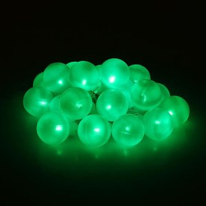 Гирлянда "Метраж" 6 м с насад. "Большие шарики 5 см", LED-20-220V, фиксинг, ЗЕЛЕНЫЙ 