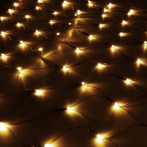 Гирлянда "Сетка" Ш:1 м, В:0,9 м, Н.Т. LED-120-220V, контр. 8 р, ЖЕЛТЫЙ 