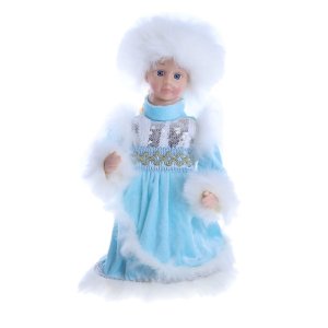 Снегурочка 30 см "Шик" голубая шубка