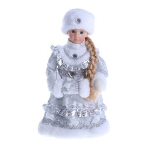 Снегурочка 30 см "Шик" серебристая шубка