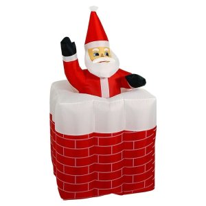 Надувная фигура "Дед Мороз" (вылезает из трубы)