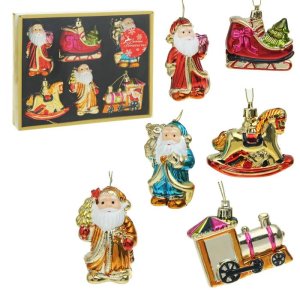 Ёлочные игрушки Новогоднее ассорти (набор 6 шт.) 