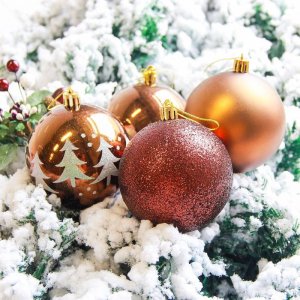 Новогодние шары Ёлочки (набор 6 шт.), шоколадные 