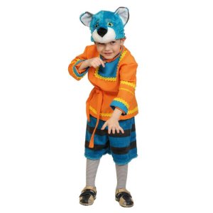 Карнавальный костюм "Кот Котофей", маска, рубаха, пояс, шорты, рост 98-128 см 