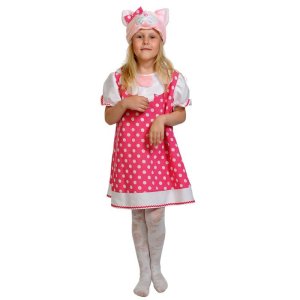 Карнавальный костюм "Кошечка Мурка", маска, сарафан, рост 98-128 см 