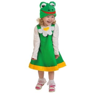 Карнавальный костюм "Лягушка" ткань-плюш, сарафан, маска, рост 92-122 см   