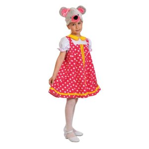 Карнавальный костюм "Мышка Норушка", маска, сарафан, рост 98-128 см 