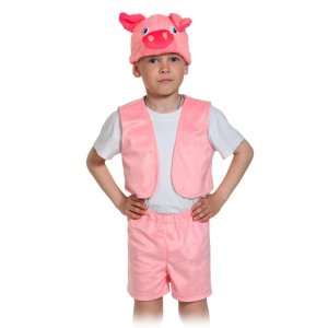 Карнавальный костюм "Поросёнок" ЛАЙТ жилет, рост 92-116 см   