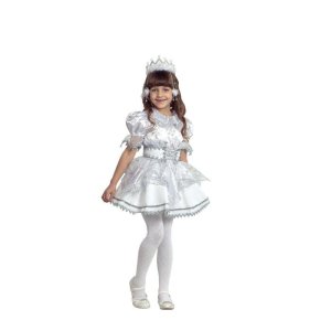 Карнавальный костюм "Снежинка", текстиль, р.30, рост 116 см 