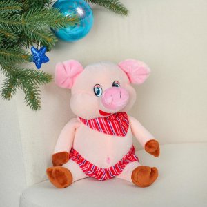 Мягкая игрушка "Поросёнок в полосатых шортиках и повязке", 20 см 