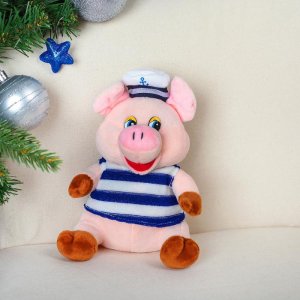 Мягкая игрушка "Поросёнок морячок", 17 см 
