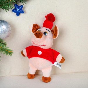 Мягкая игрушка "Свинюшка в костюме Деда Мороза" 