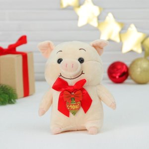 Мягкая игрушка "Стёпка с ёлочной игрушкой" 