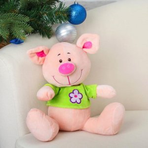 Мягкая игрушка "Хрюн на футболке цветочек" 