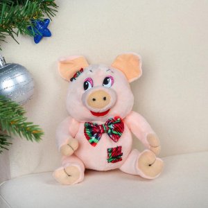 Мягкая игрушка "Хрюшка заплатки в клеточку" 