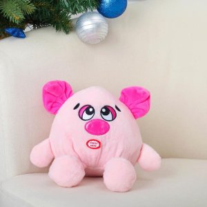 Мягкая музыкальная игрушка "Задумчивая свинка" 15 см 