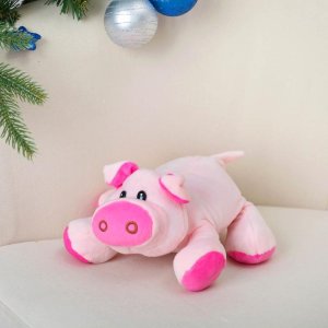 Мягкая музыкальная игрушка "Хрюшка" лежит 