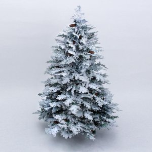 Елка "Элит снежная" с шишками (смешанные ветки) 240 см, d нижнего яруса 155 см, 824 ветки 
