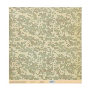 Бумага для скрапбукинга с клеевым слоем «Камуфляж», 30,5 × 32 см, 250 г/м