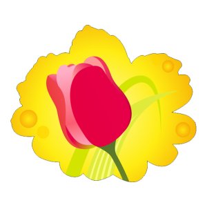 Цветок из набора декораций 8 Марта