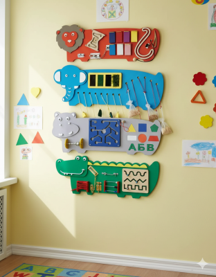 Настенный комплекс бизибордов «Африканское сафари» 202632066 галерея 1