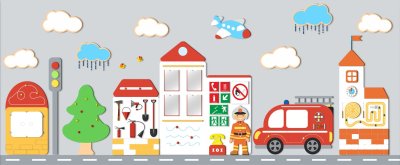 Комплект развивающих профориентационных панелей "Служба спасения" 51556 галерея 1