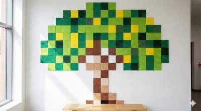 Комплект акустических войлочных стендов "Дерево Летом"