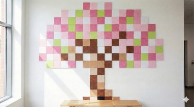 Комплект акустических войлочных стендов "Дерево Весной"