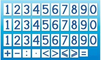 Комплект магнитов Цифры и знаки для магнитной доски